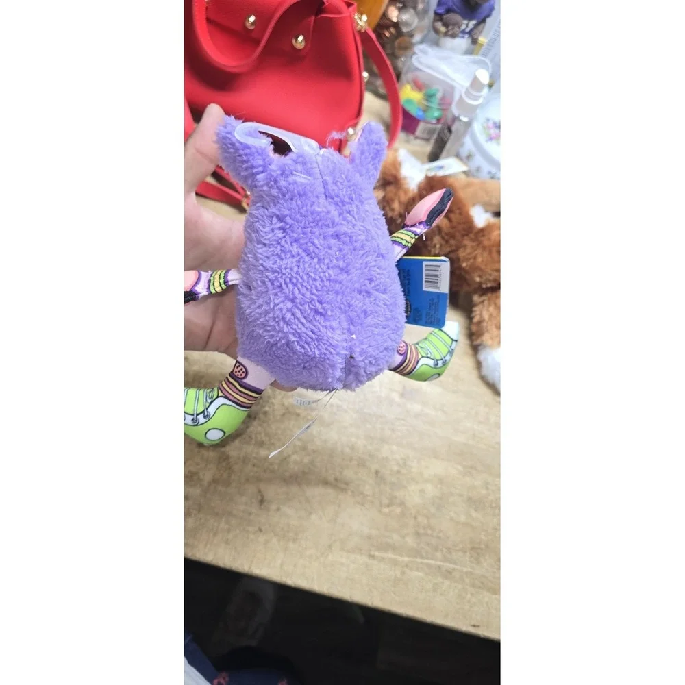 purple Fat Cat Gruntleys Mini squeaky dog toy